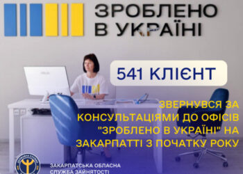 541 клієнт звернувся за консультаціями до офісів «Зроблено в Україні» на Закарпатті з початку року