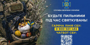 СБУ закликає громадян дотримуватися заходів безпеки під час Великодня