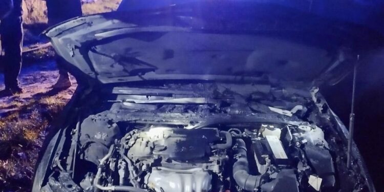 В Уклині на Мукачівщині вночі згоріла Toyota Camry