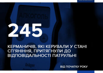 Від початку 2025-го року закарпатські патрульні притягнули до відповідальності за нетверезе керування 245 водіїв
