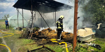 На Берегівщині горіла господарська споруда з трьома тоннами сіна (ФОТО) –