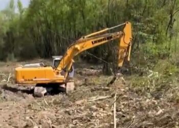 Під час незаконних робіт по спорудженню ГЕС на Тересві в Калинах на Тячівщині пошкодили протипаводкову дамбу, “водники” звернулися у поліцію (ВІДЕО)