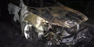 В Ізі на Хустщині вночі згорів Volkswagen Passat