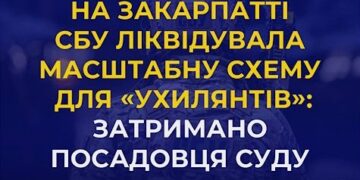 Помічника судді з Виноградова затримали за організацію масштабної схеми для “ухилянтів”