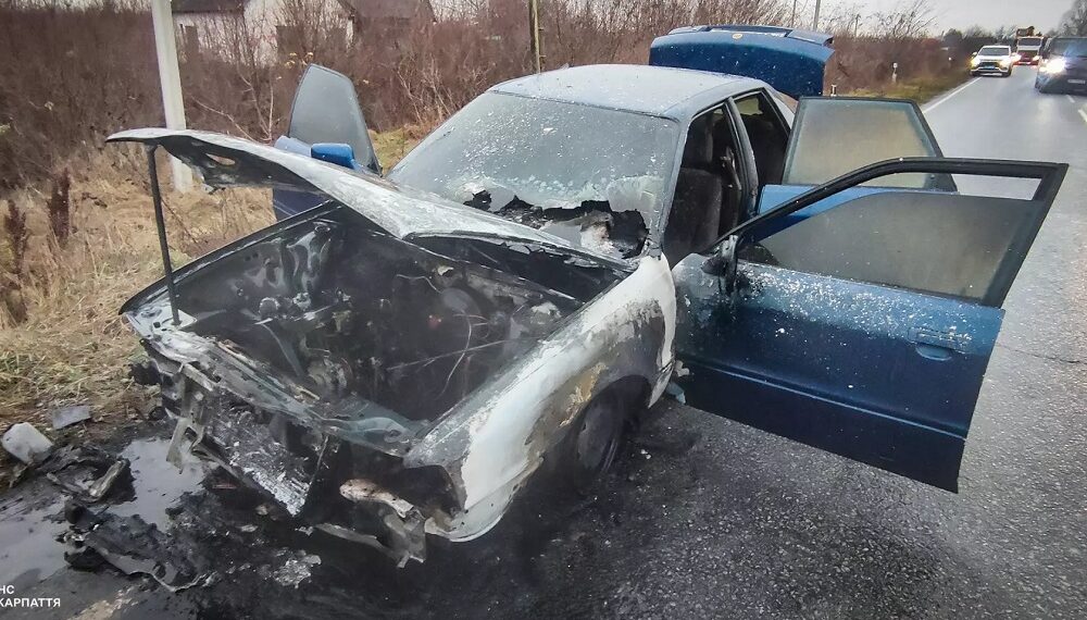 У понеділок у Великому Березному горіла Audi, а у Білій Церкві на Тячівщині – Volvo