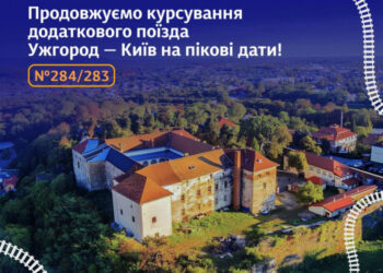 Укрзалізниця продовжила курсування додаткового поїзда “Ужгород — Київ”