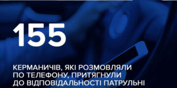 Від початку року закарпатські патрульні зафіксували 155 водіїв, які користувалися телефоном під час керування авто