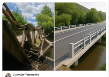 “Вітряні парки” “відповідально” відбудують міст, “безвідповідально” обвалений вантажівками з щебенем для дороги, якою вони планують возити “ненормативні великогабаритні вантажі”