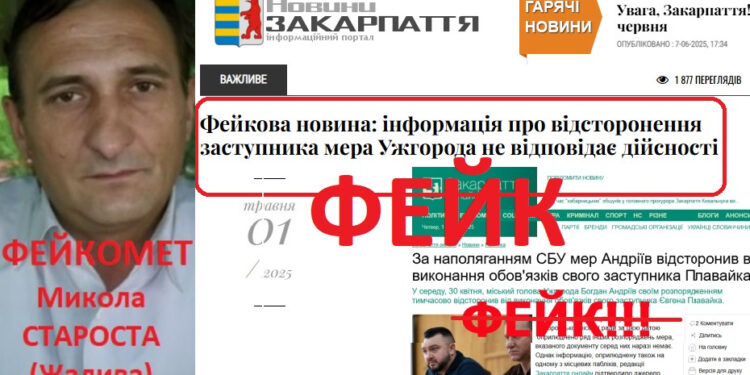 Заступник мера Ужгорода Плавайко оскаржив до суду своє відсторонення, чим спростовано черговий фейк псевдожурналіста Старости