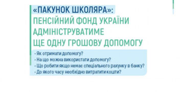 Пенсійний фонд роз'яснює, як батькам, чиї діти йдуть в перший клас, отримати  «Пакунок школяра»