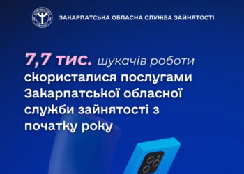 Послугами Закарпатської обласної служби зайнятості з початку року скористалися 7,7 тисячі шукачів роботи