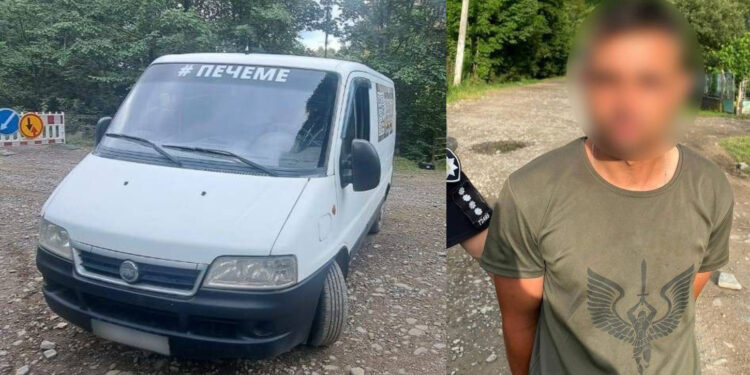 У Лозянському Міжгірської громади уродженець Дніпропетровщини, тікаючи на вкраденому бусі, побив його власника, котрий йому перешкоджав (ФОТО)