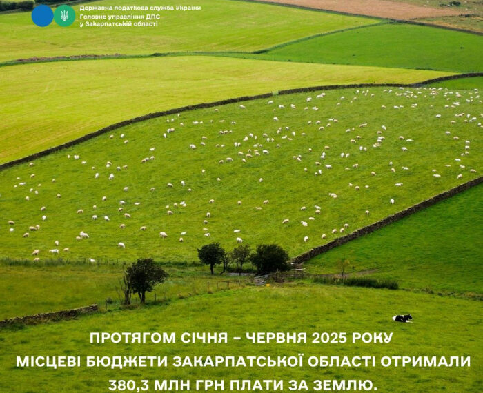 Земельний податок на Закарпатті: надходження за 6 місяців майже на 20% перевищили минулорічні