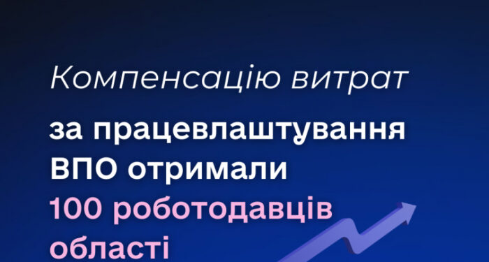 Компенсацію витрат за працевлаштування ВПО цьогоріч отримали вже 100 роботодавці Закарпатської області