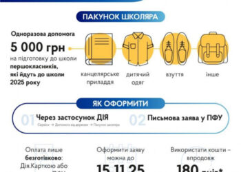 «Пакунок школяра» 2025: 5000 грн на підготовку до першого класу. Як оформити?