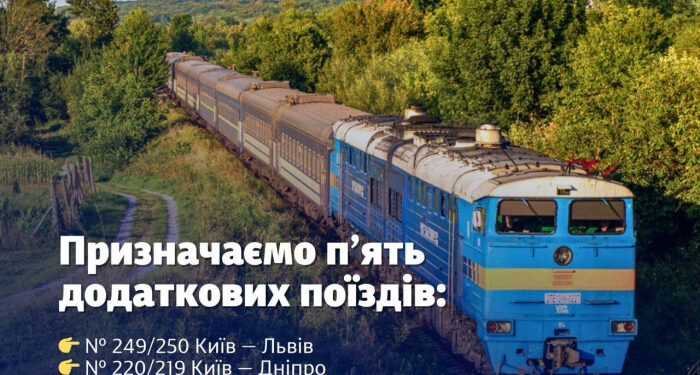 Укрзалізниця призначила із вересня додаткові поїзди до Ужгорода і Чопа