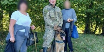 Службовий собака допоміг розшукати жінку, яка пішла в ліс та загубилась — Закарпаття