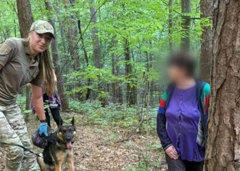 На Хустщині поліцейський собака Іві знайшов 53-річну жінку, яка заблукала в лісі –