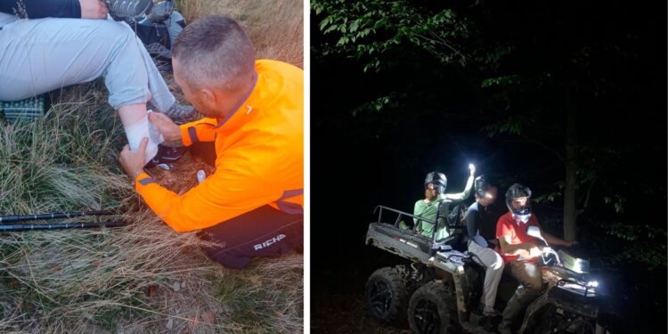 На Тячівщині рятувальники знімали з гори туристку з травмованою ногою (ФОТО)