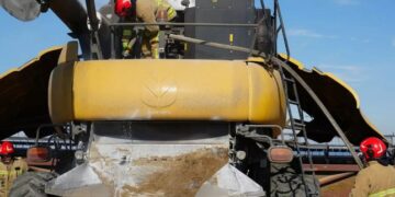 У полі на Ужгородщині загорівся комбайн — Закарпаття