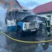 На підприємстві Тячівщини загорівся автобус (ФОТО)