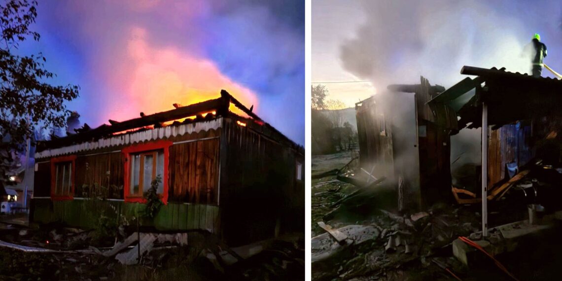 На Рахівщині вранці згорів житловий будинок (ФОТО)