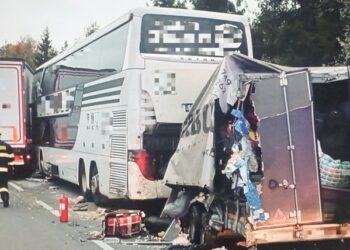 На трасі D1 у Чехії зіткнулися автобус із Рахова та вантажівка (ФОТО)