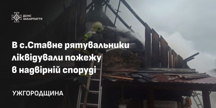 На Великоберезнянщині односельці допомогли загасити пожежу ще до приїзду рятувальників