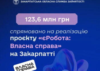 На Закарпатті на реалізацію проєкту «єРобота: Власна справа» спрямували 123,6 млн грн