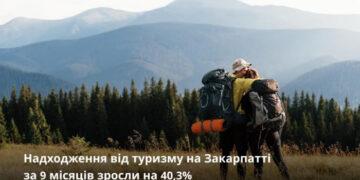 Надходження від туризму на Закарпатті зростають і склали майже 21,2 млн грн