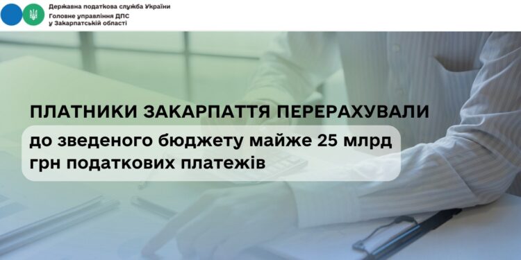 Рекордні $25 млрд: платники Закарпаття на 54% збільшили внесок до бюджету –