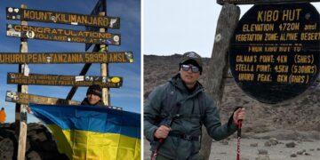 Закарпатець підняв прапор України на найвищій горі Африки (ФОТО)