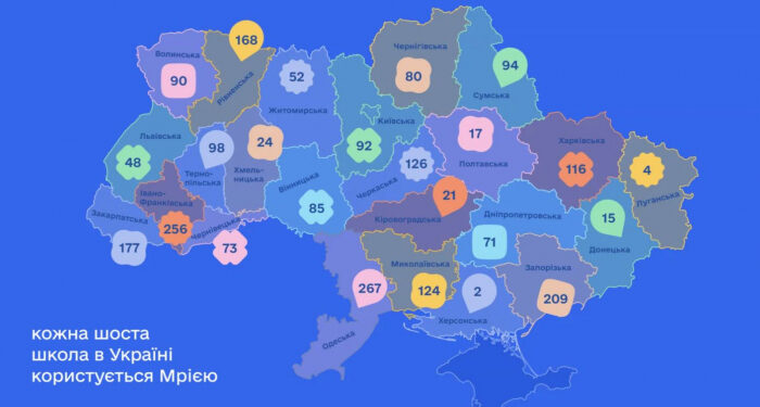 Закарпаття – у п’ятірці лідерів серед регіонів, які використовують в освітньому процесі застосунок “Мрія”