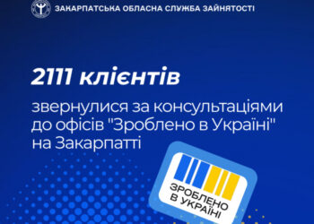 2111 клієнтів звернулися за консультаціями до офісів “Зроблено в Україні” на Закарпатті з початку року