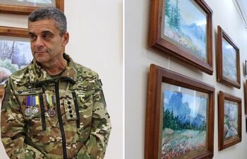В Ужгороді відкрили виставку картин ветерана війни Сергія Лєндєла — Суспільне Ужгород