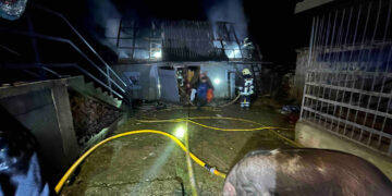 На Мукачівщині собака врятував господарів та порося від нічного займання –