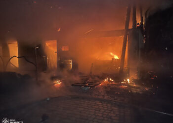 На Тячівщині вогнеборці ліквідували масштабну пожежу, в якій згорів гараж та авто (ФОТО) –