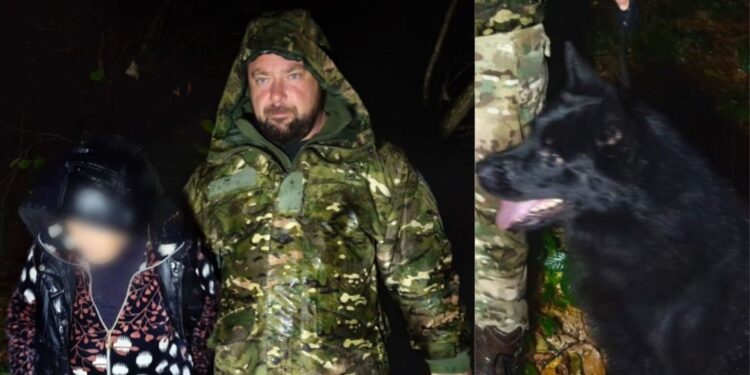 На Закарпатті собака-поліцейський знайшов у лісі зниклу 89-річну грибарку (ФОТО)