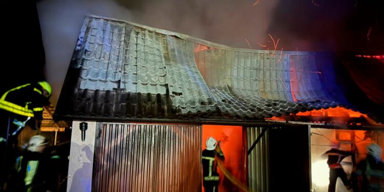 Невдалий старт опалювального сезону: на Мукачівщині вогонь знищив господарську будівлю (ФОТО) –