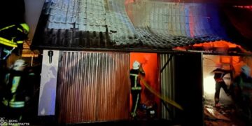 Нічна пожежа у Новому Давидкові знищила гараж (ФОТО)