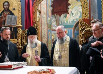 Патріарх Філарет і митрополит Епіфаній, між якими був тривалий конфлікт, помолилися разом. Фото