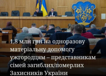 Ужгородська міськрада спрямувала 1,8 млн грн підтримки сім’ям загиблих Захисників
