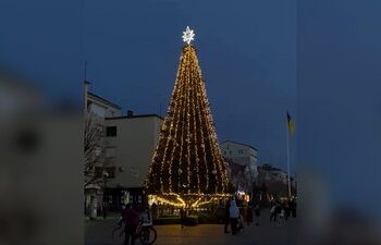 У Мукачеві запалили вогні новорічного дерева — Суспільне Ужгород