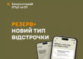Міноборони розширило список відстрочок, які можна оформити онлайн у застосунку Резерв+