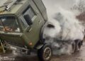 На Хустщині під час руху загорівся КАМАЗ (ФОТО)