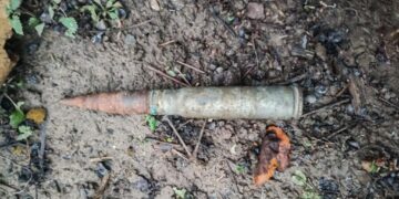 На Закарпатті жінка знайшла артснаряд часів Другої світової у власному дворі (ФОТО)