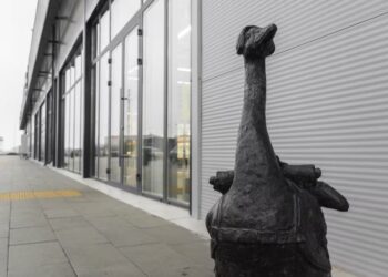 У Мукачеві встановили четвертого бронзового гусака (ФОТО)